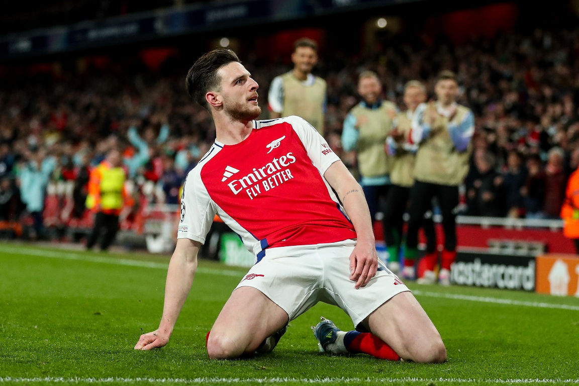 Raiss ar diviem teicamiem soda sitieniem kaldina Arsenal uzvaru pār Real ceturtdaļfināla pirmajā spēlē