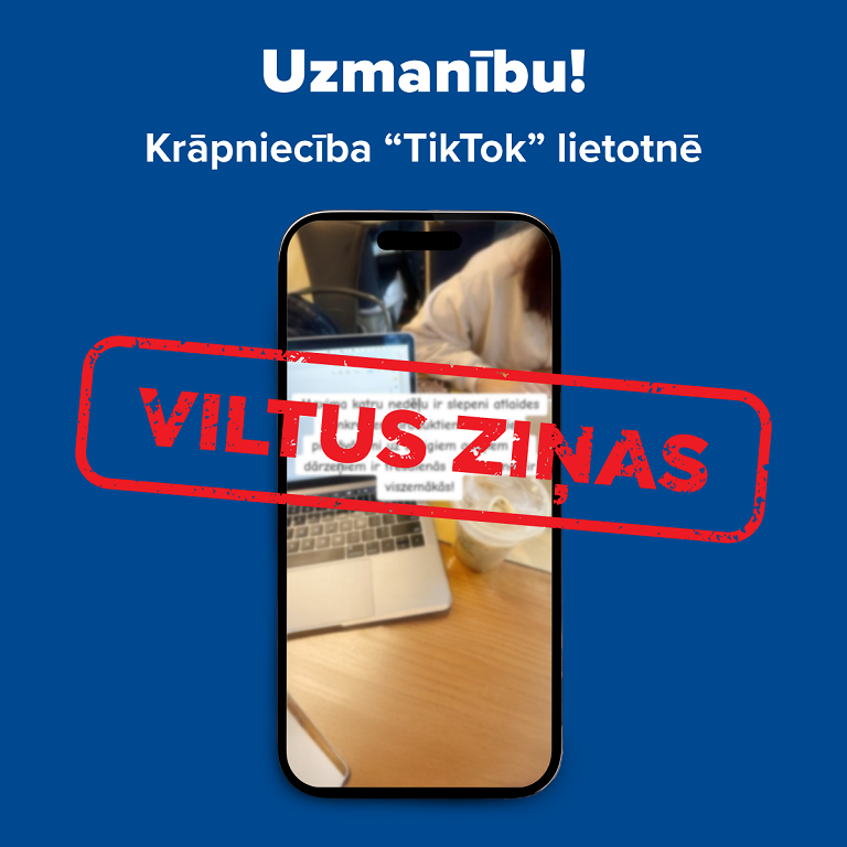 Maxima brīdina par krāpniecību TikTok lietotnē ar mērķi iegūt personas un finanšu datus
