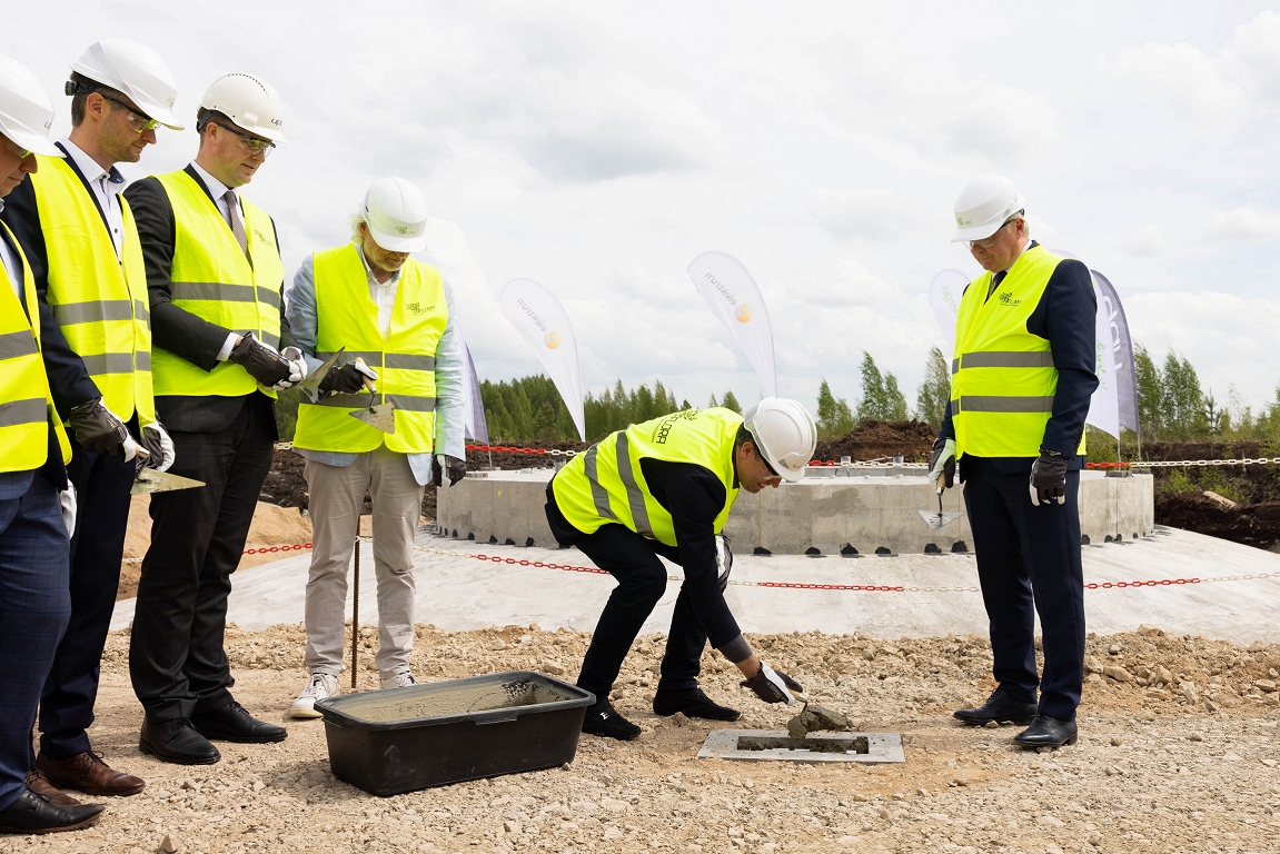 The foundation stone for local capital and innovation wind park in Latvia / day