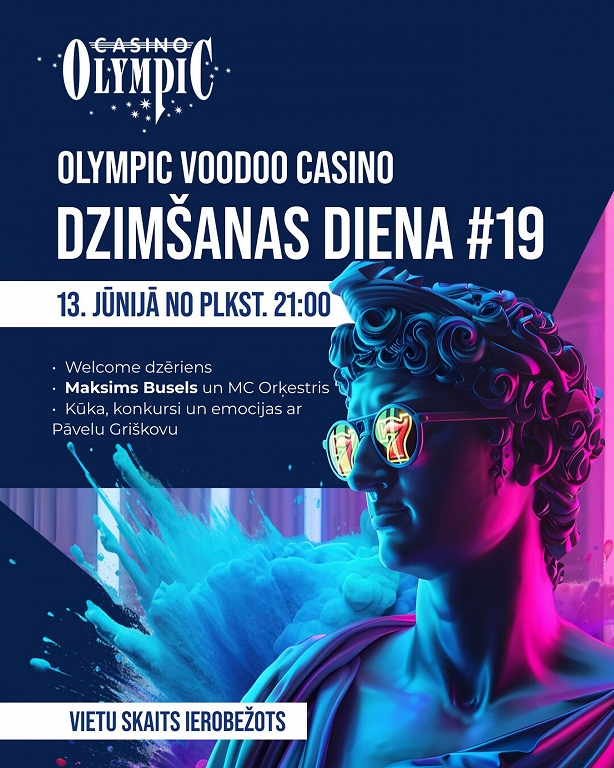 Olympic Voodoo Casino invites to a bright 19th anniversary party / day