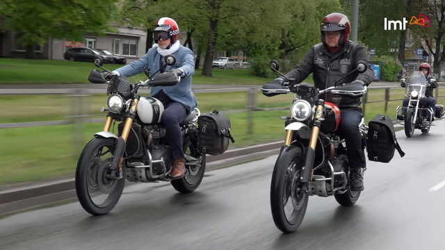 Timrots with a motorcycle participating in a gentleman’s ride / day