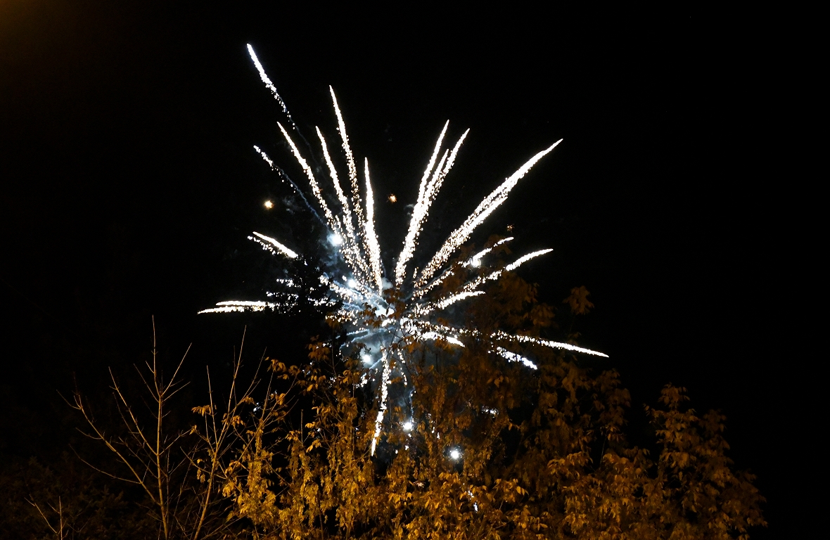 Also on May 9 this year, several fireworks are seen in Latvia / day