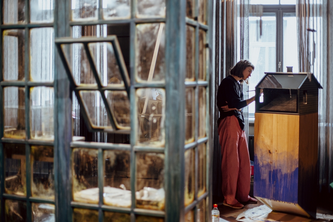 Installation of interactive exhibition of the Latvian National Museum of Literature and Music is coming to an end / day