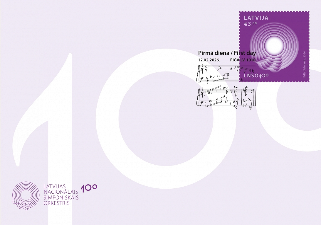 Veltīs pastmarku Latvijas Nacionālā simfoniskā orķestra simtgadei