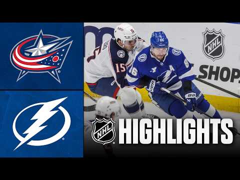 Merzļikins ar Blue Jackets uzvar Girgensona Lightning komandu