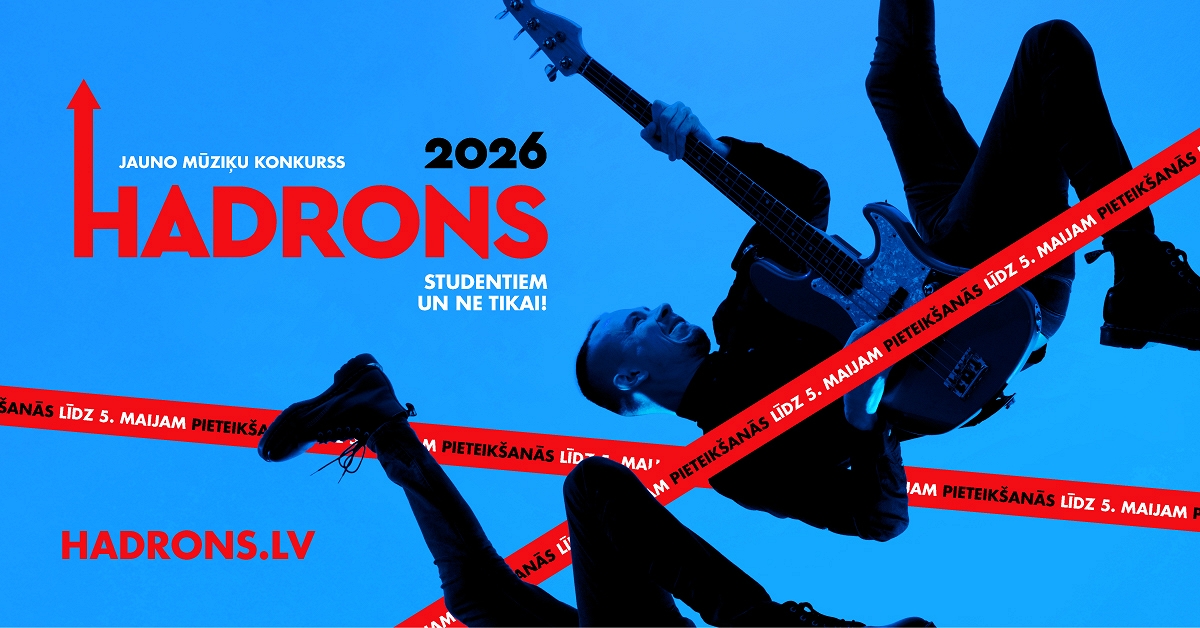 Izsludināta pieteikšanās jauno mūzikas grupu un izpildītāju konkursam Hadrons