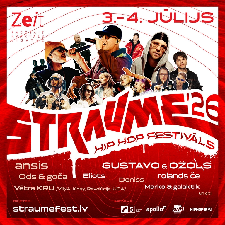 Līgatnē jau piekto gadu norisināsies hiphopa festivāls Straume