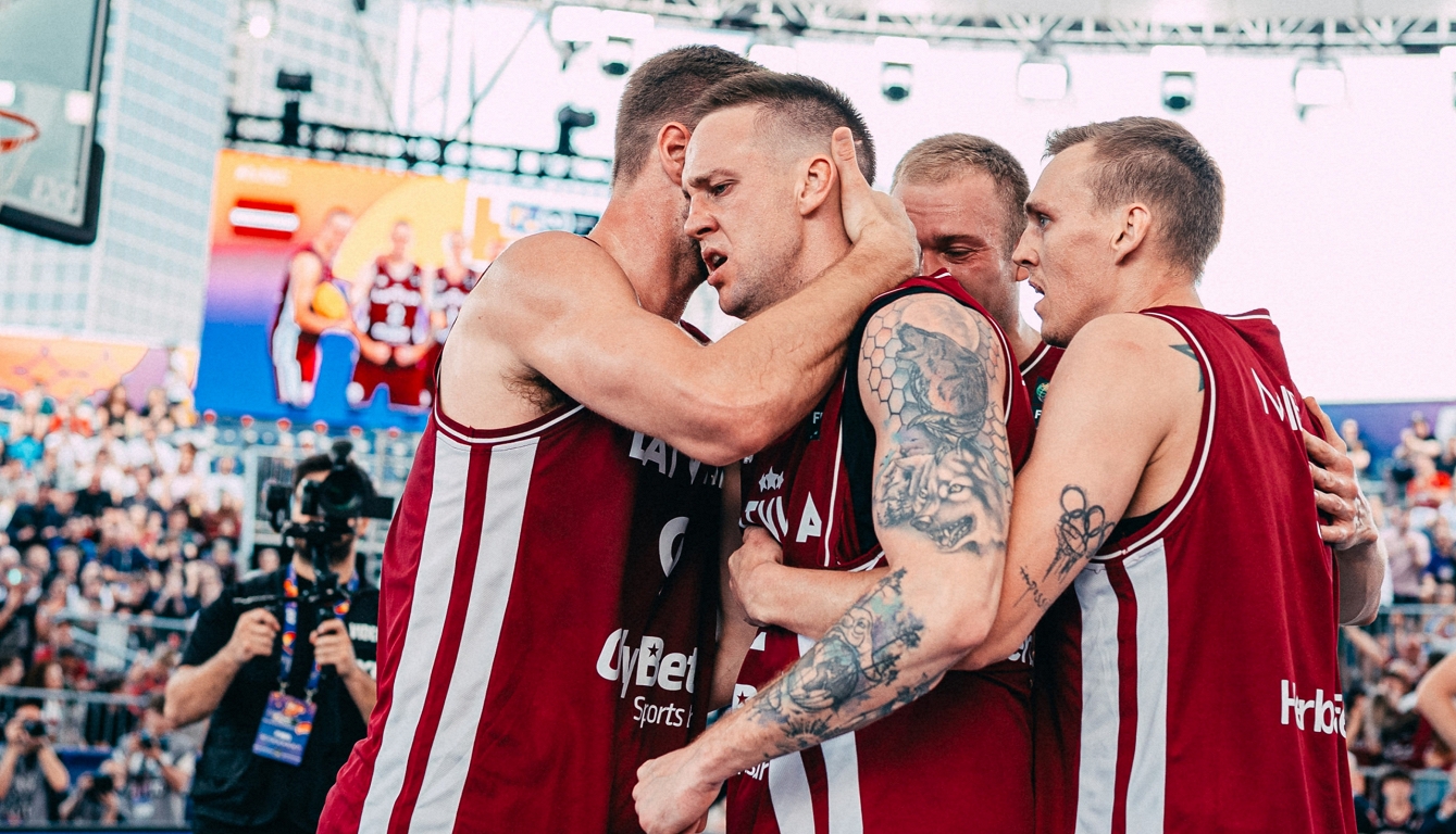 Latvijas 3x3 basketbolisti Pasaules kausā sasniedz finālu