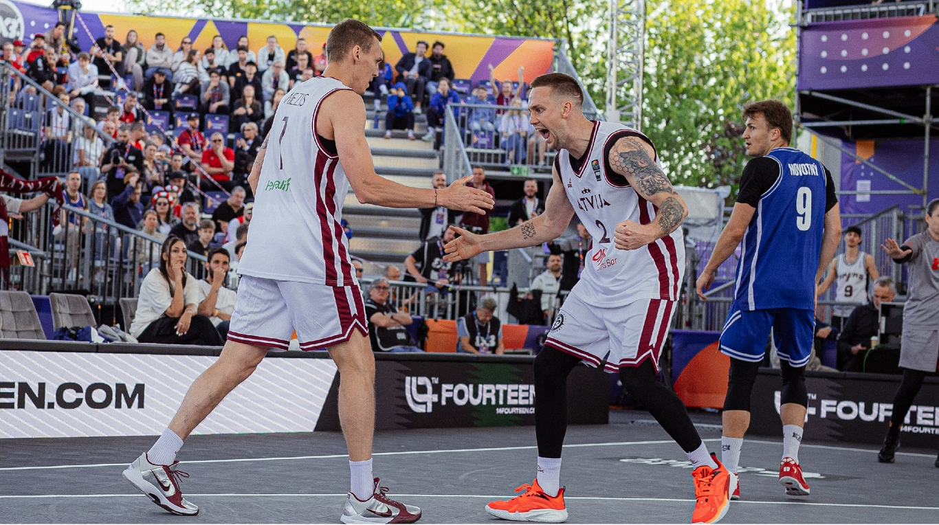 Latvijas 3x3 basketbolisti iekļūst Pasaules kausa ceturtdaļfinālā